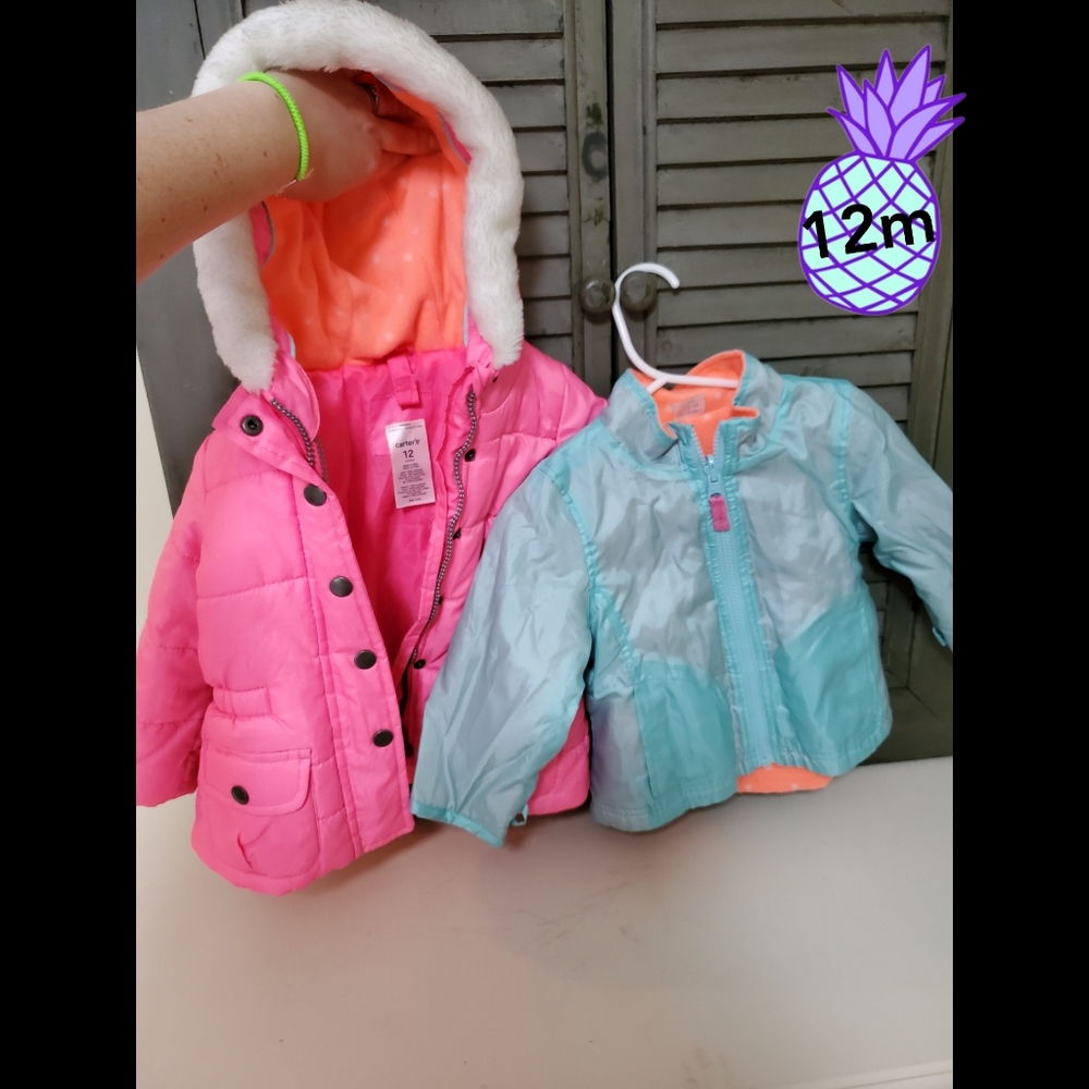 carter's 2 coats in 1 winter w/ flannel jacket